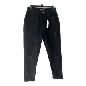 Denim Co. Vintage Ripped Mom High Waist Jeans - (6) - A10